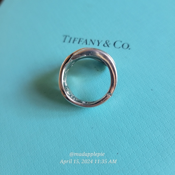 1870 Tiffany & Co. Saratoga Spoon Ring Sterling Silver Luxury Vintage Celeb #2 - Picture 16 of 17